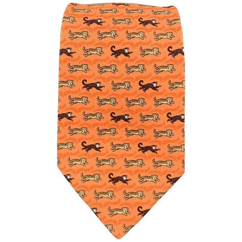 Hermès Monkey Print Silk Tie 